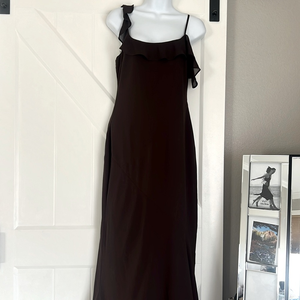 Forever 21 Chiffon brown long dress size:S NWT